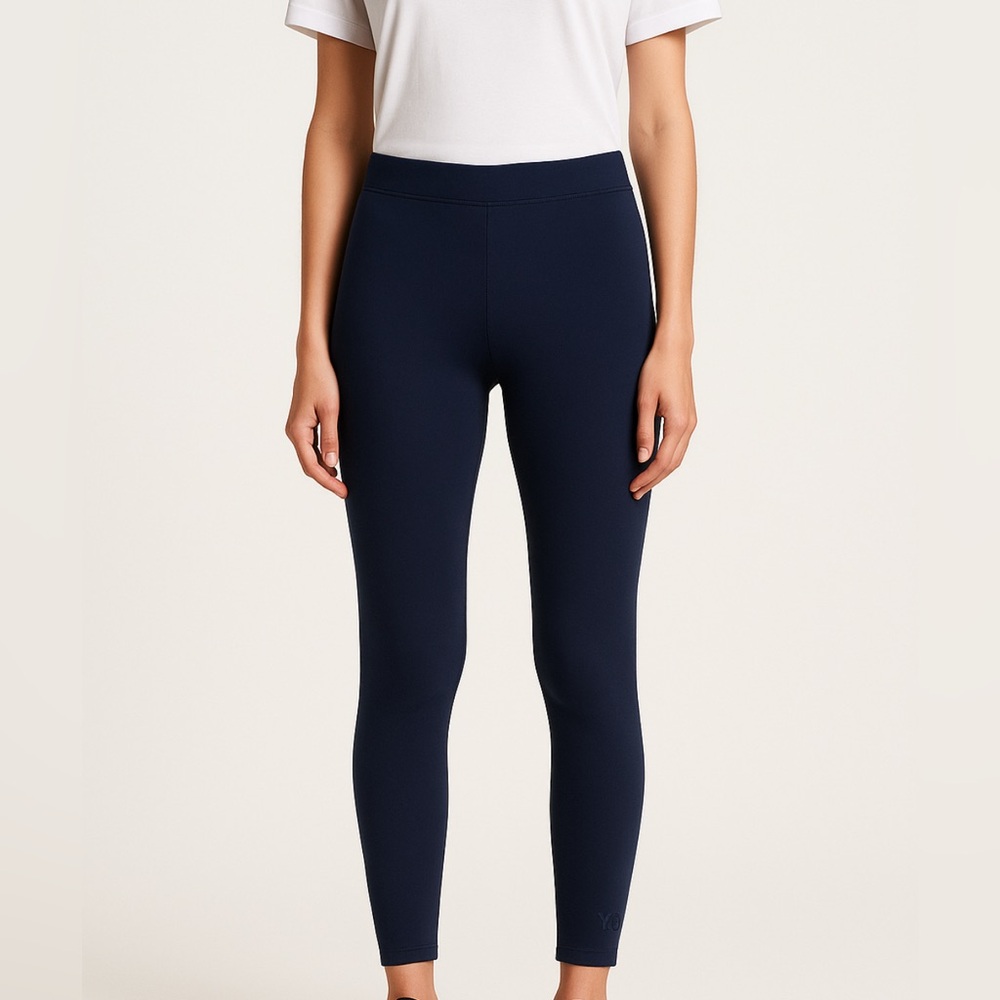 Y-3 by Yohji Yamamoto Navy Classic Stretch Leggings | Size M | Jersey Pants